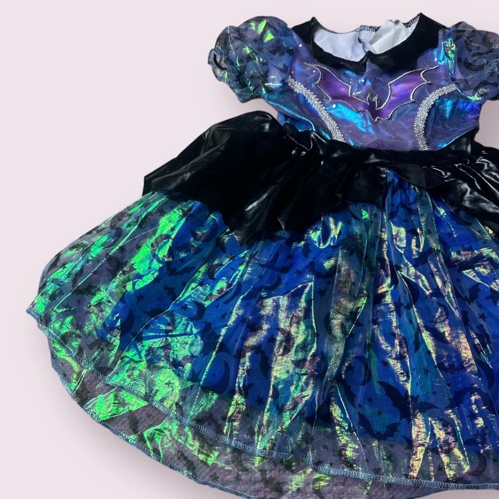Little Girls Purple Blue Batgirl Tutu Costume Dress Up Outfit By Target Sz Small